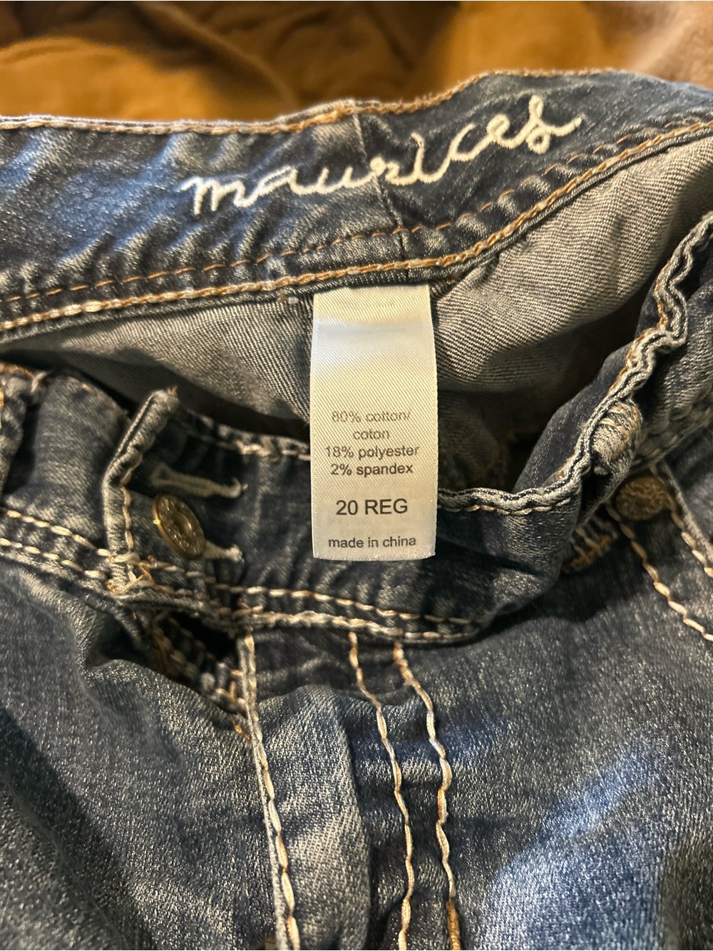 Size 20 Maurice’s Jeans with Embroidered Back Pockets - Blue